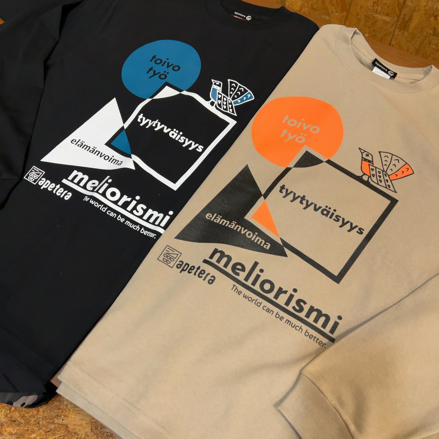 新作オリジナルカットソー「フィンランドの幸せ✕Bauhaus｜ヴィンテージ北欧家具、インテリア アペテラ 仙台パルコB1F
