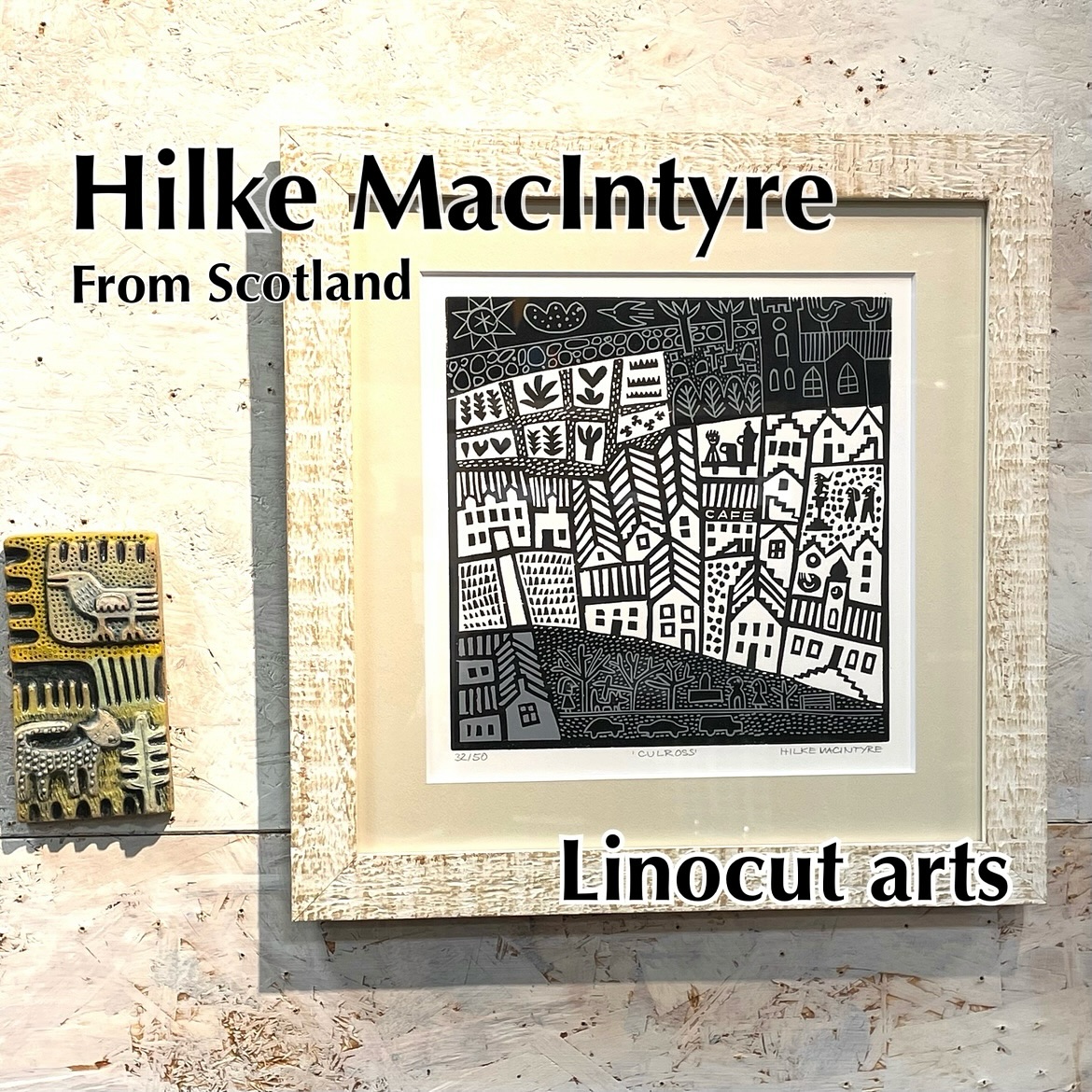 ヒルケ・マッキンタイアのリノカットアートが待望の入荷!日常の|ヴィンテージ北欧家具、インテリア アペテラ 仙台パルコB1F