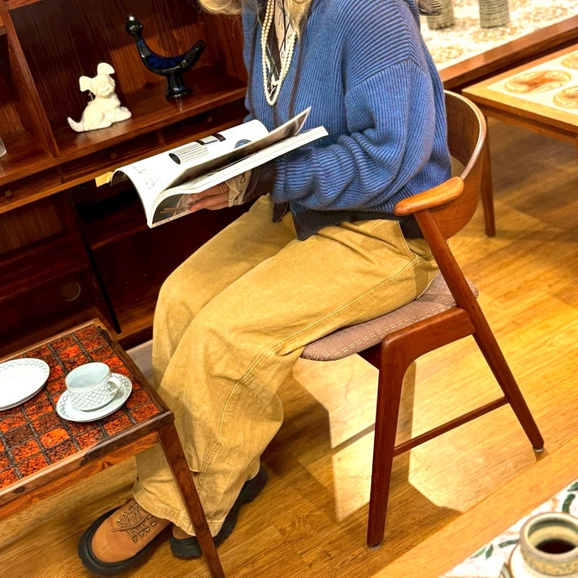 カイ・クリスチャンセンのチーク製ネイルチェアが入荷。ミッドセ｜ヴィンテージ北欧家具、インテリア アペテラ 仙台パルコB1F