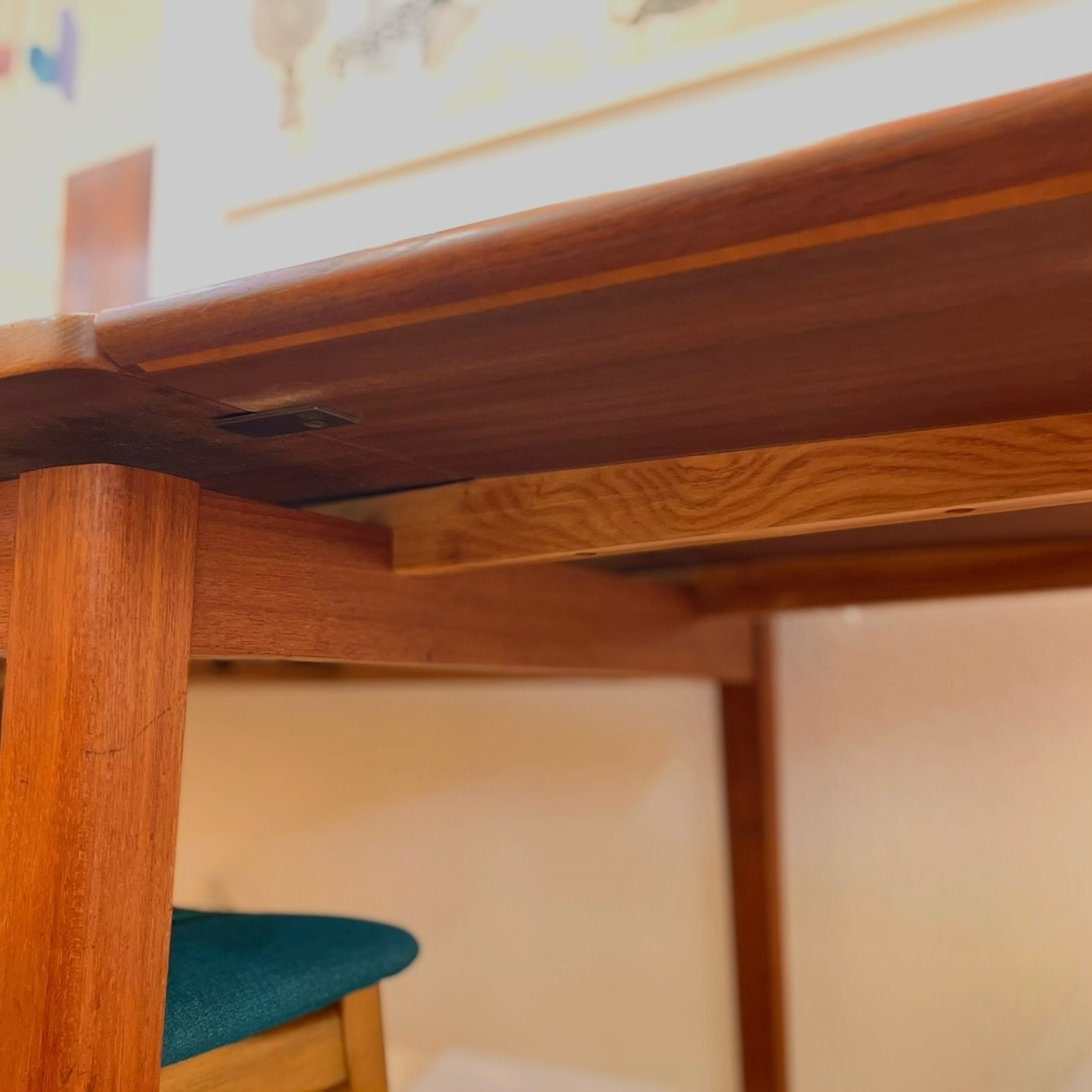 デンマーク名作ヴィンテージダイニングテーブル。チーク材製、伸|ヴィンテージ北欧家具、インテリア アペテラ 仙台パルコB1F